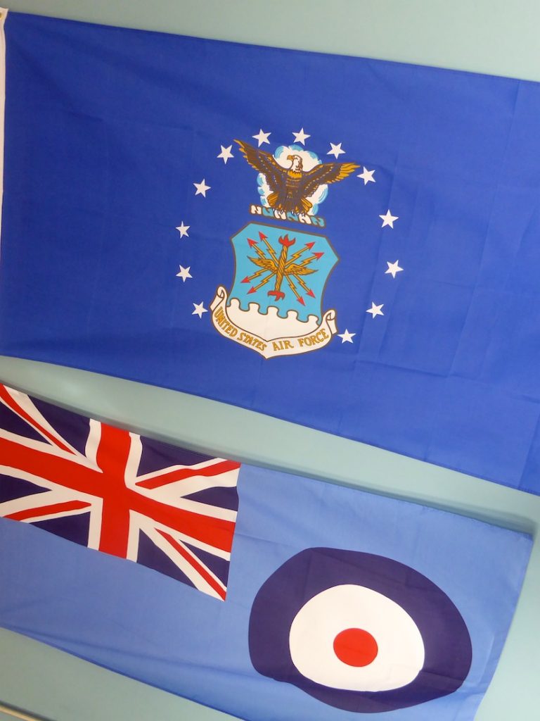 United States Air Force Flag & RAF Flag, Greenham Common, Newbury, England