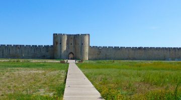 Walled Medieval city of Aigues-Mortes, France