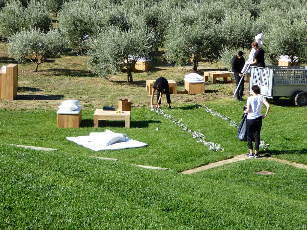 Wedding preparations at Chateau La Coste, Le Puy-Sainte-Réparade, Bouches-du-Rhône, Provence, France